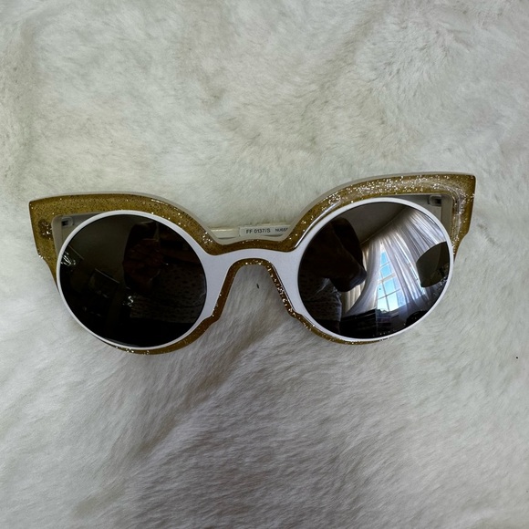 Fendi Glittering Gold Sunglasses - Picture 3 of 9